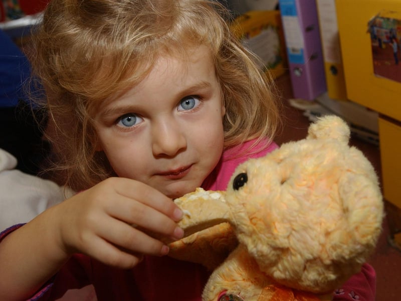 Asda in Washington held a Teddy Bear's Picnic in 2005 and there was party food as well as a chance to meet Pudsey.
