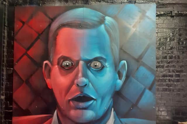 A mural of Jeremy Kyle.