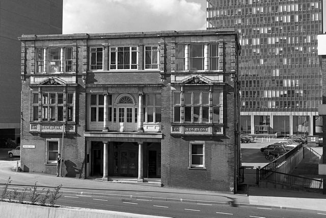 The Scala Cinema, Brook Hill, Sheffield. The cinema opened on December 23, 1921 and closed on July 5, 1952.  The building was then used by Sheffield University until finally being demolished in 1971.  The University arts tower can be seen in the background.
