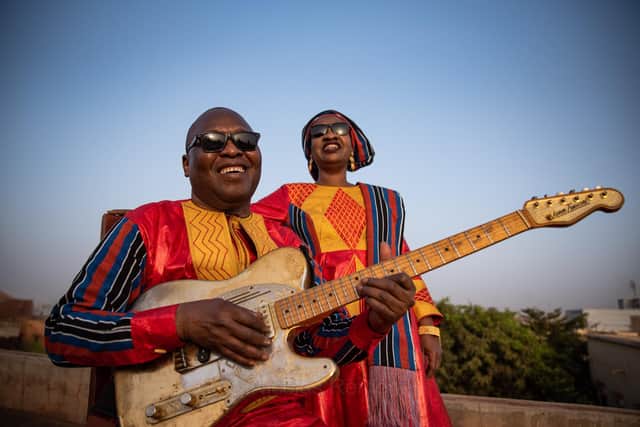 Headliners Amadou & Mariam (First selection)Photo session with Amadou & Mariam in their home in Bamako, Mali, December 8, 2022.  © Nicolas RÉMÉNÉ