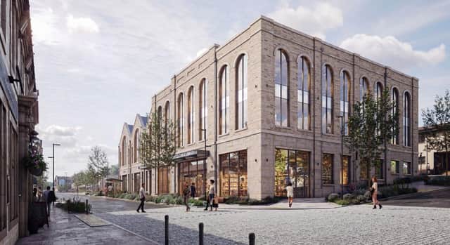 The three-storey library and community hub which is the focal point of regeneration plans for Stocksbridge town centre, at the edge of Sheffield. Picture: Stocksbridge Town Deal Board