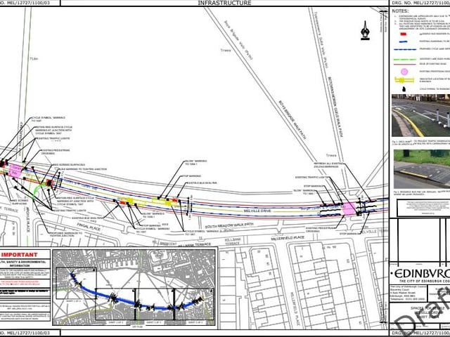 The opportunity for safe cycling along one of the most popular parks of Edinburgh, providing an alternative for the busy east-west cycle and foot path though The Meadows.