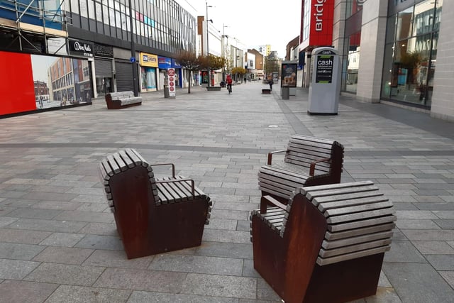 An empty scene in Sunderland city centre.