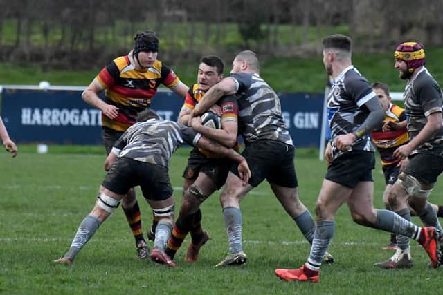 Sheffield Tigers in action against Harrogate RUFC