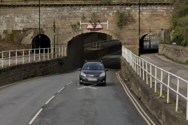 The water under the railway bridge on Worksop Road was at least five feet deep following the sudden downpour brought on by the thunderstorm.