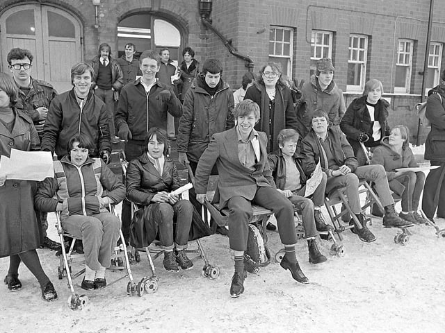 Mansfield Stags Centre's pram push from 1982 - can you spot any familiar faces?