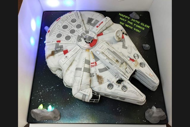 Another for Star Wars fans of all generations - the Millennium Falcon in cake form.