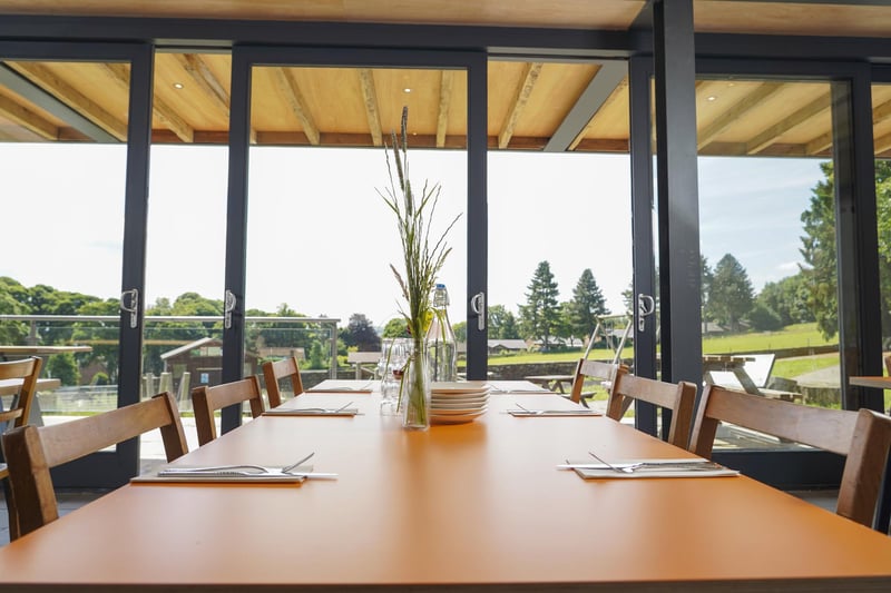 The restaurant boasts beautiful views of the Sheffield countryside