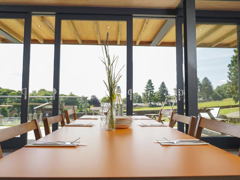 The restaurant boasts beautiful views of the Sheffield countryside