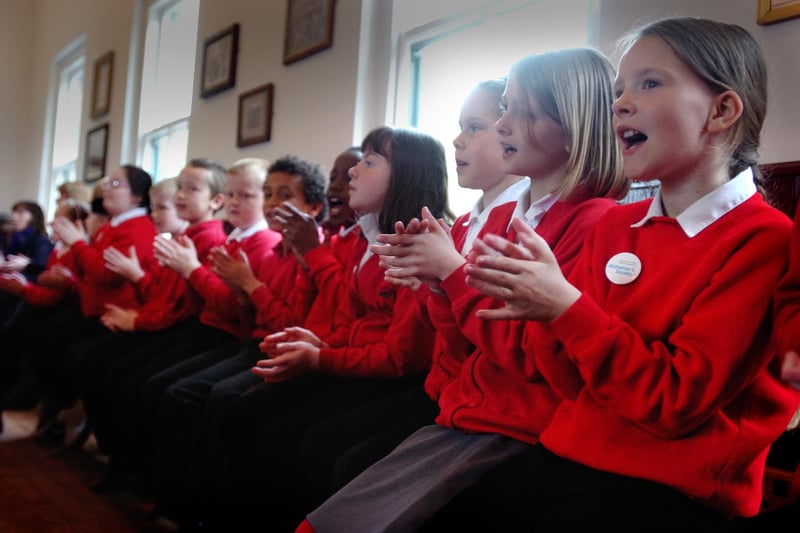 Pupils from Bernard Gilpin Primary School, Houghton, joined care home residents in enjoying music and singing hosted by the Alzheimer's Society in 2013.
