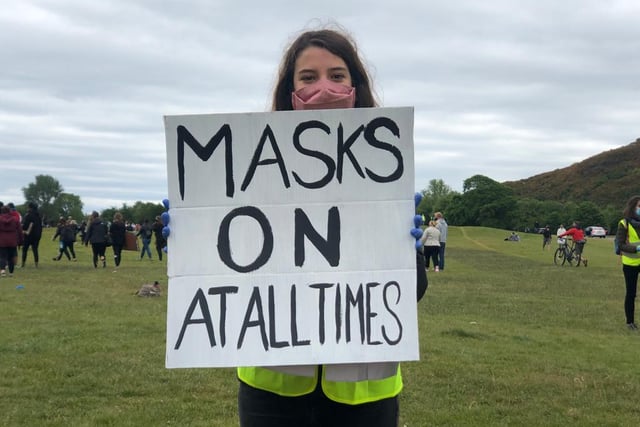 Due to the ongoing pandemic, those taking part in the protest have been asked to keep at a 2m distance and to keep a mask on at all times during the demonstration