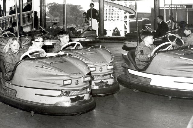 Youngsters enjoy themselves on the dodgems at the Telegraph and Star Gala at Oaks Park, Norton...June 2, 1965