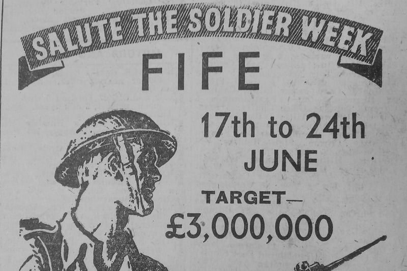 Fife Free Press 1944 - advert for Salute the Soldiers fundraising effort.