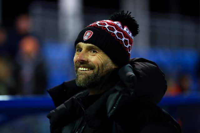Paul Warne, manager of Rotherham United, was delighted with their latest win. (Photo by Catherine Ivill/Getty Images)