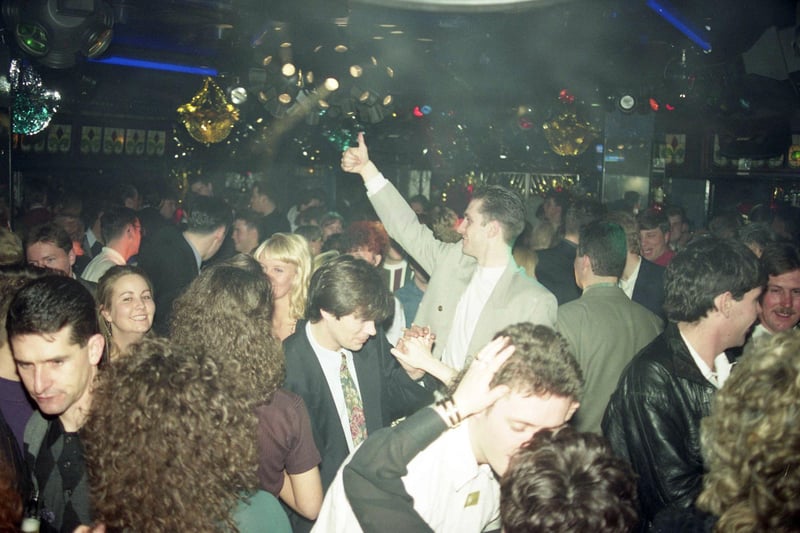 A 1992 scene inside Finos but were you pictured on the dance floor?
