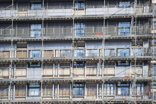 Flammable cladding is being stripped from the Sheffield Metropolitan Hotel, Blonk Street. Picture Scott Merrylees