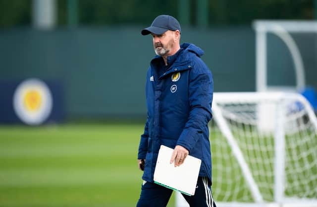 Scotland manager Steve Clarke will be forced into five changes for the Moldova clash. (Photo by Paul Devlin / SNS Group)