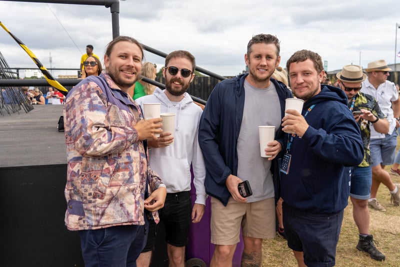 Festival goers at Strongbow Yard at Victorious Festival on Day 1. Photo by Matthew Clark