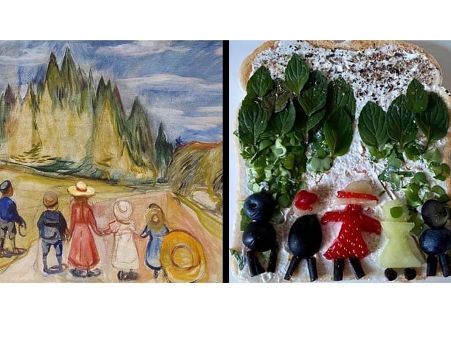 Caroline Barnes, a human resources business partner at the University of Portsmouth, has been recreating famous paintings on her toast