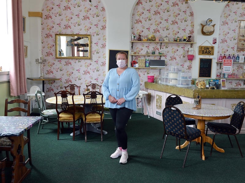 The business owner has spent the past few months putting the finishing touches to the secret English garden seating area, after she was unable to open the cafe on April 12 due to a lack of outdoor tables.