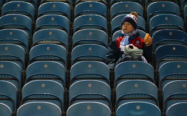 A young fan looks on prior to Sheffield Wednesday's FA Cup clash with Manchester City.