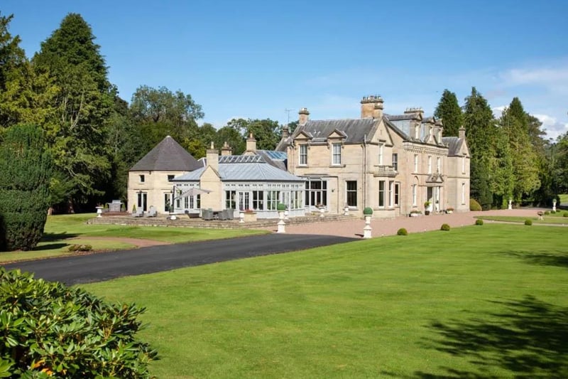 This spectacular 14 bed mansion house in the Borders will set you back a fair bit with offers over £3,000,000, but you certainly get your money's worth. The 47.76 acres on offer feature a tennis court, stables and stand alone additional accommodation.