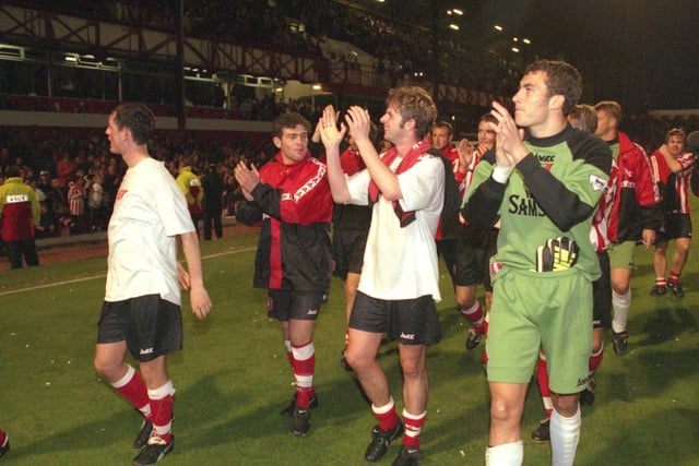 The scenes at the end of the last game at Roker Park in May 1997.