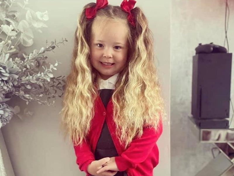 Parents from across the Portsmouth area shared photos as their children returned to school after the summer holiday on Thursday, September 2, 2021. Pictured is Aria, aged four. 