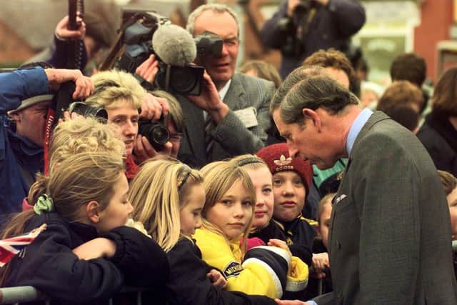 Prince Charles meets local youngsters on The Manor in 1998