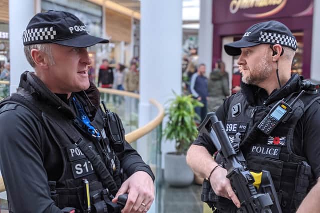 Armed officers on duty at Meadowhall