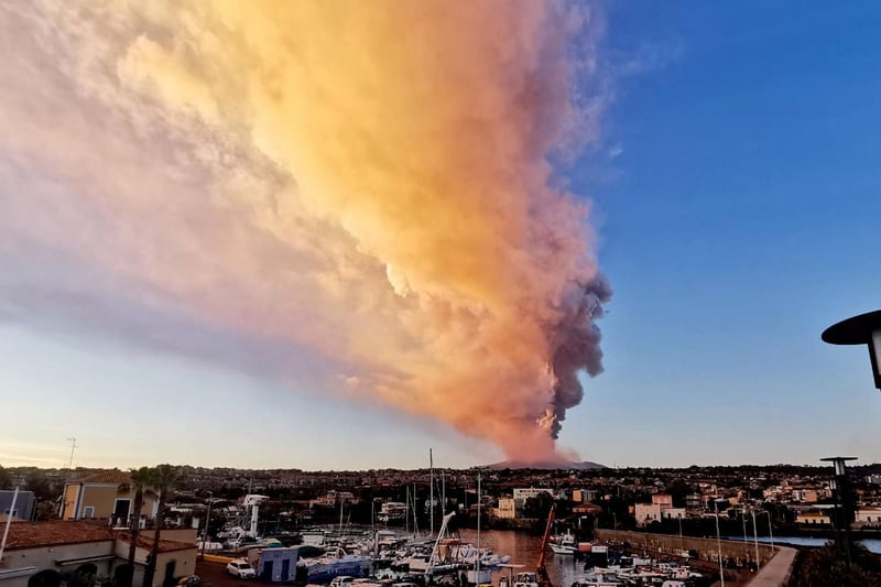 Mount Etna’s latest activity has caused airports to close, and though authorities say nearby settlements are not at risk from the volcano, the situation is being monitored closely. (Davide Anastasi/LaPresse via AP)