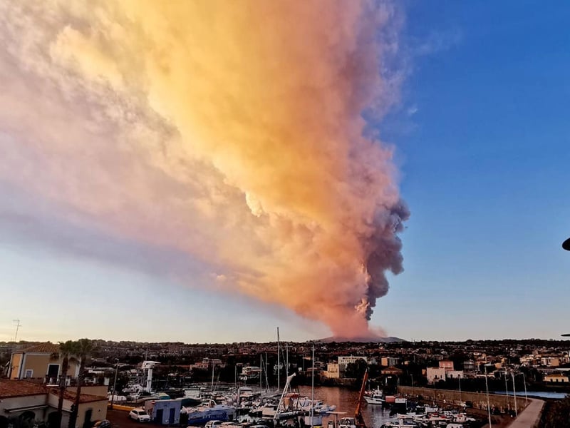 Mount Etna’s latest activity has caused airports to close, and though authorities say nearby settlements are not at risk from the volcano, the situation is being monitored closely. (Davide Anastasi/LaPresse via AP)