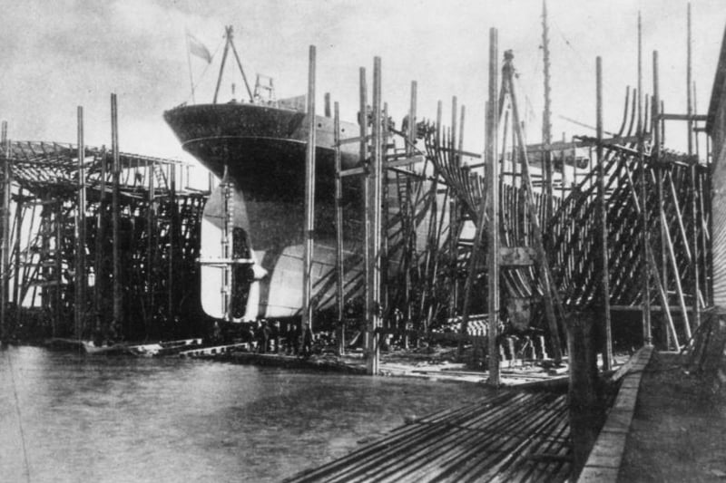 Ships under construction at Irvine's Harbour Yard. Photo: Hartlepool Museum Service.