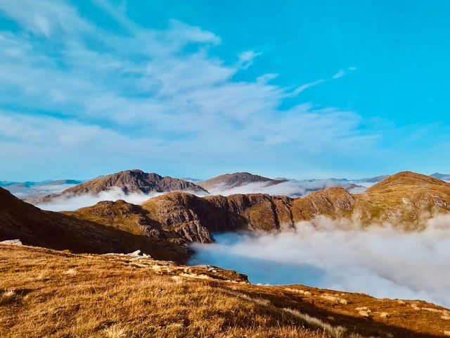 Natalie Donald and her fiancée, Laura McGee, snapped the photos of the inverted clouds while on a wild camping trip in the southern Highlands yesterday.
