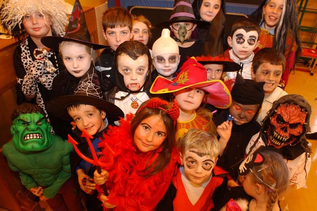 A Halloween party at St Benet's School. Who can you recognise in this photo from 17 years ago?