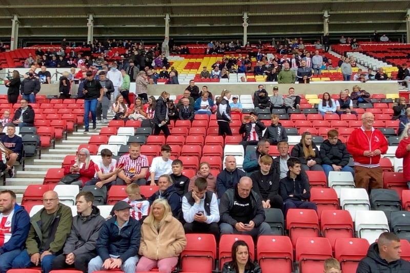 Fans taking their seats before the game against Hull.