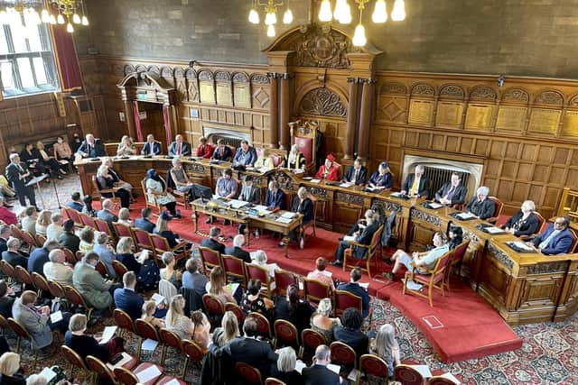Councillors in Sheffield Town Hall.