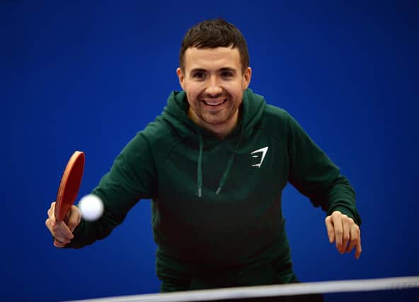 Paralympic table tennis player Will Bayley pictured at EIS Sheffield, where he is based and trains. Will is ranked number one in the world and is in Tokyo to defend his Paralympic title. He's also a familiar face to Strictly fans, having appeared in the show