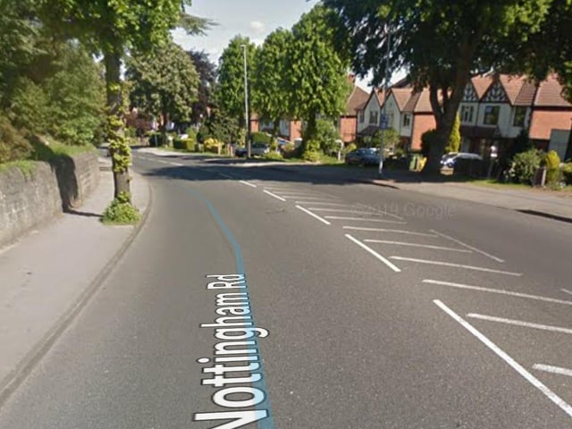 The A60 which covers Nottingham Road and Woodhouse Road came out in 1st place, with 165 serious accidents recorded.