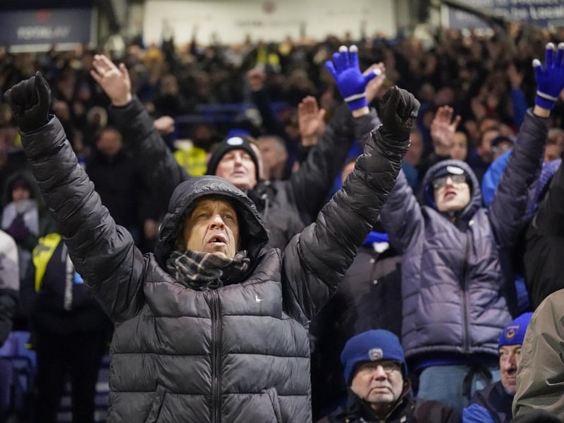 Storm Darragh didn't deter any Pompey fan travelling to Fratton Park to face Bristol City.