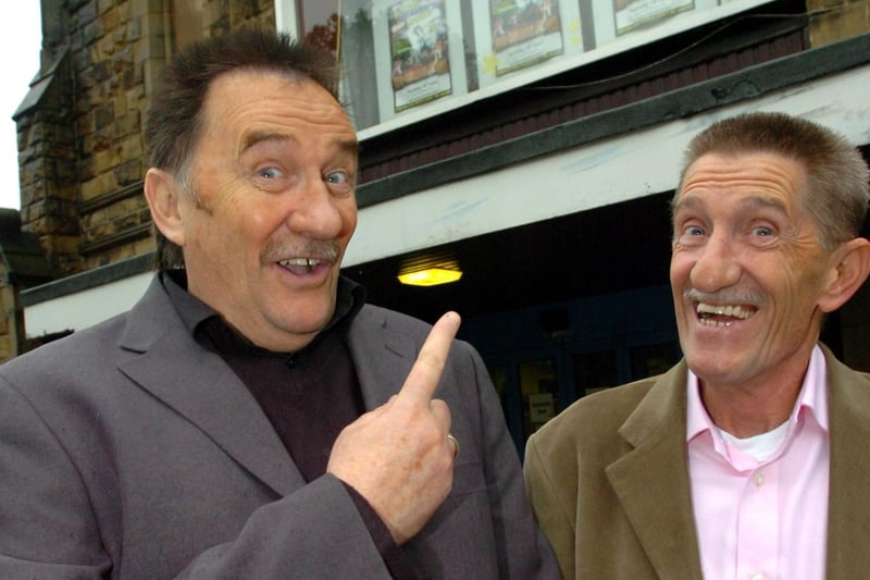 The Chuckle Brothers Paul (left) and Barry Elliott,  were known for their BBC children's programme ChuckleVision, which ran from 1987 to 2009, with catchphrases including "To me, to you!" and "Oh dear, oh dear!". They continued to perform together until Barry's death aged 73 in 2018