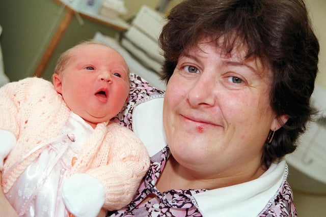 Pauline Lewis, age 31, of Douglas Road, Balby, with her daughter Charlotte Cassandra, who was born at 2.59pm on Christmas Day 1999