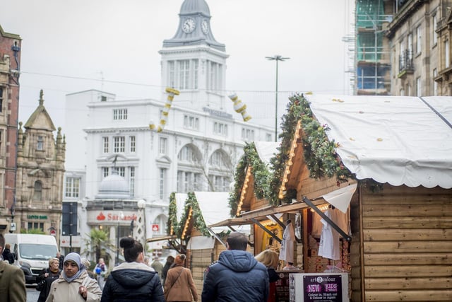 Sheffield Christmas Market on Fargate in 2017