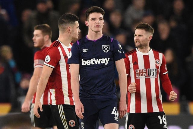 And against the Hammers late goal by Robert Snodgrass looked to have earned the visitors a point at Bramall Lane. However, Declan Rice was adjudged to have handled in the build-up and the goal was ruled-out, sparking scenes among the home fans.