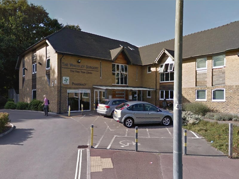 The Whiteley Surgery, on Yew Tree Drive, was rated 75% good and 12% poor by patients.