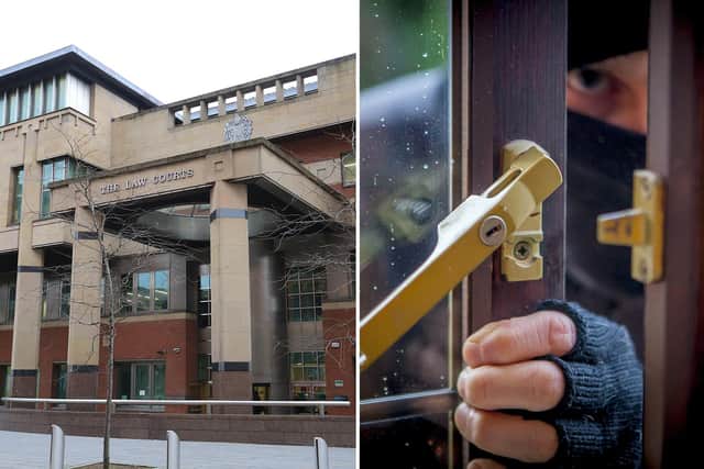 Sheffield Crown Court, pictured, has heard how a Sheffield burglar with a conscience was tracked down after he tried to return a stolen bank card to a victim but mistakenly gave them his own.