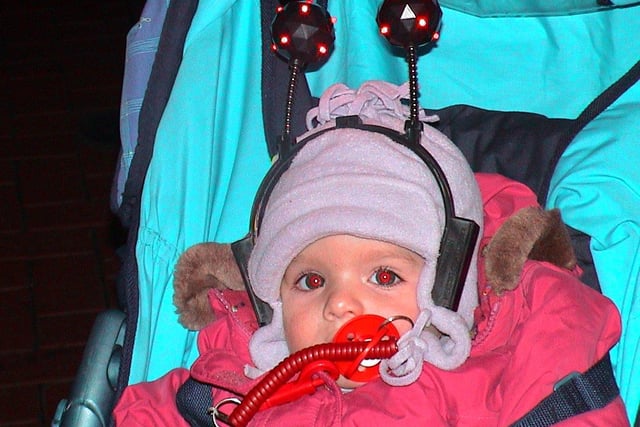 A youngster all wrapped up from the cold for the 2001 Fright Night