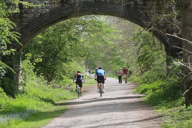 Cyclists on The Monsal Trail