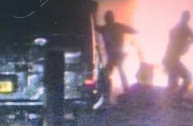 A police officer spotted smoke and found that a caravan had been set alight in Hillsborough