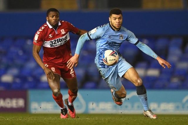 Rotherham United look set to miss out on Maxime Biamou with the striker poised to join Scottish Premiership side Dundee United. Biamou has been without a club since leaving Coventry City in the summer and, according to reports by the Courier, has turned down offers to remain in English football. Biamou was part of the Sky Blues side who soared from League Two up to the Championship in recent seasons.  (Photo by Shaun Botterill/Getty Images)
